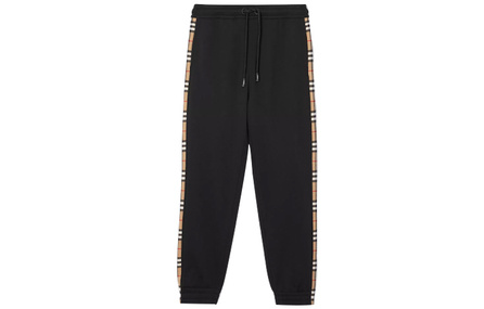 Burberry Vintage Check Panel Cotton Sweatpants