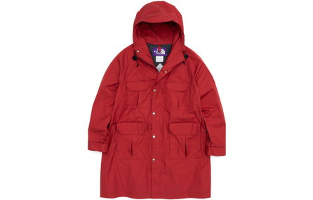 THE NORTH FACE PURPLE LABEL 65/35 GORE-TEX INFINIUM™ Mountain Coat Solid Color Hooded Zip Long Sleeve Coat Men's Red