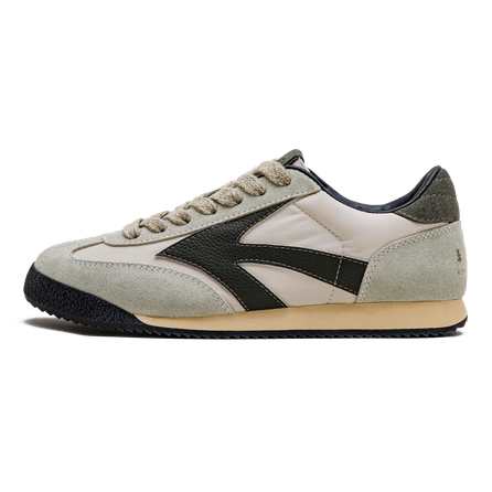 Maden American Casual Fabric Suede Split Leather Niche Design High Aesthetic Retro Cortez Fashion Versatile Simple Slip-On Breathable Casual Low-Top Shoes Men's Gray Green