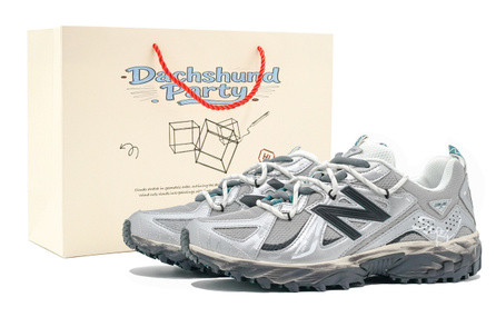 Custom Sneakers New Balance 610T Street Dream Gift Bag Edition Retro American Techwear Simple Versatile Couple Outdoor Functional Shoes Unisex Gray-Black