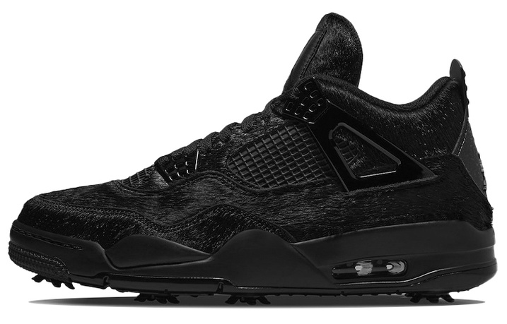 JORDAN 4 Retro Golf Black Cat Pony Hair