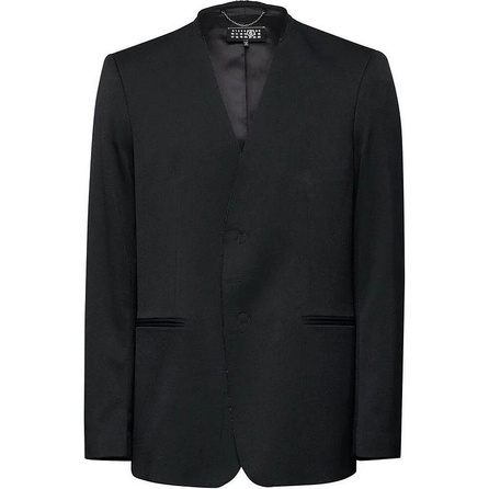 MM6 Maison Margiela Solid Color Suit Lapel Loose Long Sleeve Blazer Men's Black