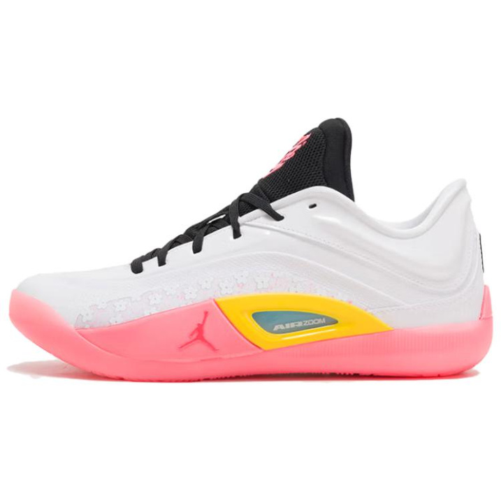 Jordan Zion 4 Cushioning Abrasion Resistant Breathable Low Top Basketball Shoes Men's Pink White