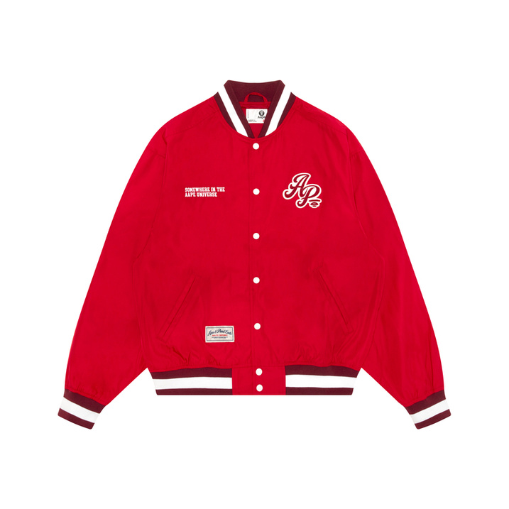 AAPE SS26 Ape Pattern Letter Embroidery Casual Jacket Baseball Jacket Men's
