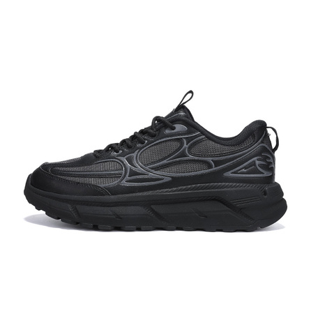 ERKE Sunny Vitality Versatile Cushioning Durable Low-Top Casual Running Shoes Men's True Black Charcoal Gray