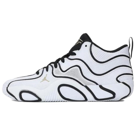 Jordan Tatum 3 Anti Slip Wear Resistant Mid Top Basketball Shoes Men's Black White