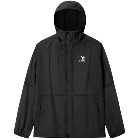 CAMEL Urban Tech Series Outdoor Hiking Cooling Heat-Blocking Stand Collar Hooded Solid Color Sun Protection Jacket Men's