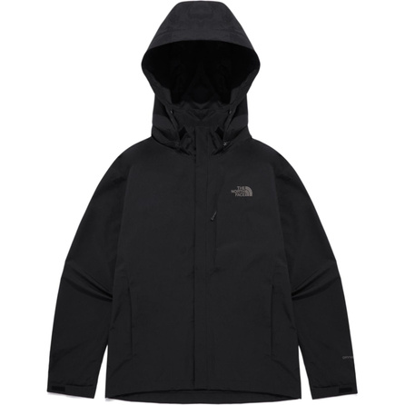 The North Face Solid Color Logo Embroidered Hooded Long Sleeve Jacket Coat Men's Black