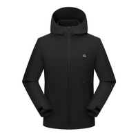 Jeep American Urban Outdoor Hooded Jacket Couple Style Lightweight Windproof Warm Scratch-Resistant Wear-Resistant Functional Commute Travel Hiking Versatile Trendy Brand Softshell Skin-Friendly Daily Outing Mountaineering Hiking Camping Jacket Unisex черное
