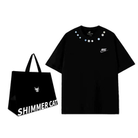 [Custom Apparel] Nike Sportswear Club Snow Loose Drop Shoulder Simple Trendy Fresh Accent American Casual T-Shirt Unisex Эксклюзивная модель-Черный