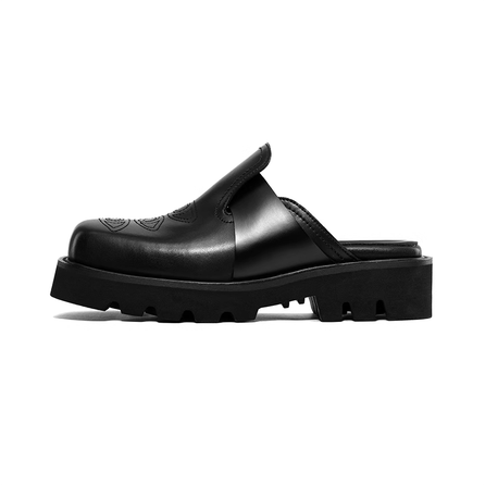 Kami Anger Wrap-toe Slippers 4cm Unisex Black