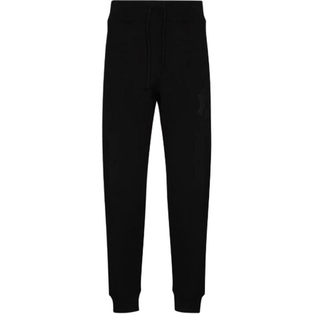 Polo Ralph Lauren Logo Print Tapered Mid-Rise Casual Pants Men's Black