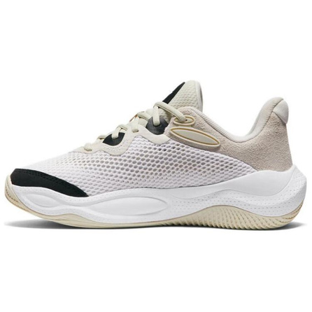 Under Armour Wear-Resistant Low-Top Basketball Shoes Men's Ecru