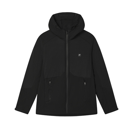 FILA WHITE Fashion Simple Comfortable Casual Sport Jacket Coat Men's True Black-BK