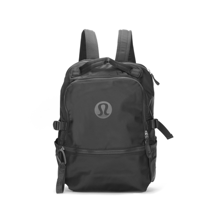 lululemon NEW CREW 22L Brand Logo Zipper Closure Nylon Backpack Regular Unisex Cross Grey