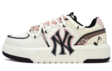Custom Sneakers MLB Chunky Liner Shark Love in the Beat Romantic Rhythm Retro American Techwear Sweet Cool Simple Versatile Skate Shoes Unisex Pink