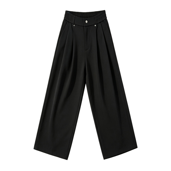 The Simpsons American Retro Brand Logo Basic Elastic Waistband with Small Logo Wide Leg Drape Stretch Fleece-Lined Contour Accommodating Style Adaptable Daily Commute Minimalist Casual Pants Unisex