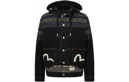 EVISU Denim Jackets Men Black