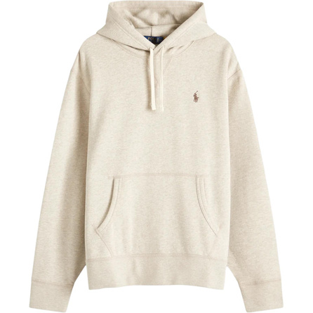 Polo Ralph Lauren FW26 Pony Embroidery Hooded Pullover Long Sleeve Sweatshirt Men's Beige