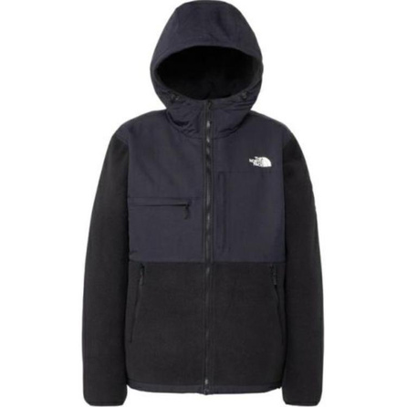 THE NORTH FACE Patchwork Hooded Zip Straight Long Sleeve Jacket Coat Men's Black