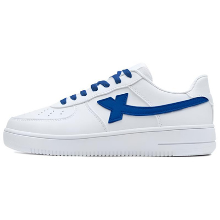 [Custom Sneakers] Xtep Air Force 1 Clear Blue Klein Blue Color-Block High Aesthetic Street Trendy White Sneakers Low-Top Skate Shoes Unisex