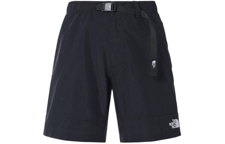THE NORTH FACE Solid Small Logo Mid-Rise Straight Casual Shorts Men's Black