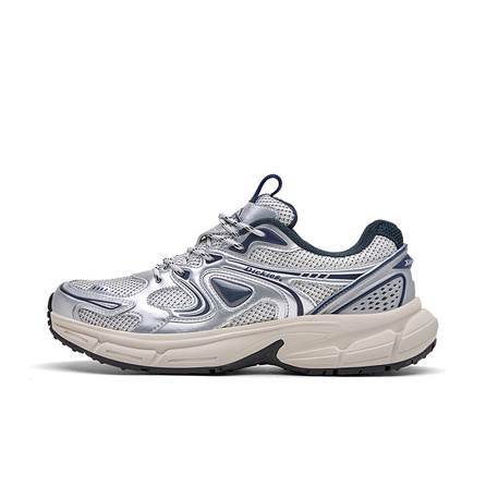 Dickies Paris Fashion Show Retro Classic Versatile Comfortable Cushion Anti-Slip Wear-Resistant Breathable Wrap Support Balance Impact-Resistant Lightweight Low-Top Dad Shoes Men's Silver Gray Blue