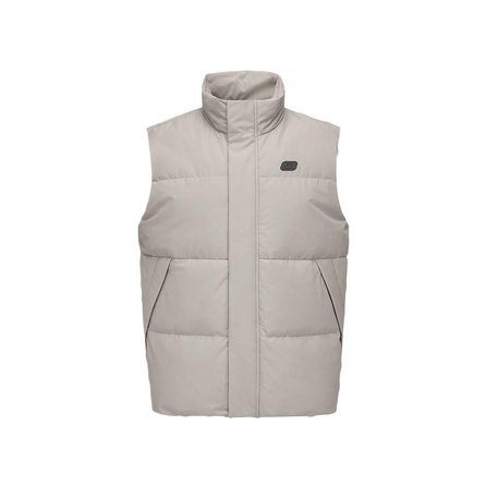 Skechers Sport Alliance Series Logo Warm Comfortable Casual Versatile Vest Men's Cashew Brown