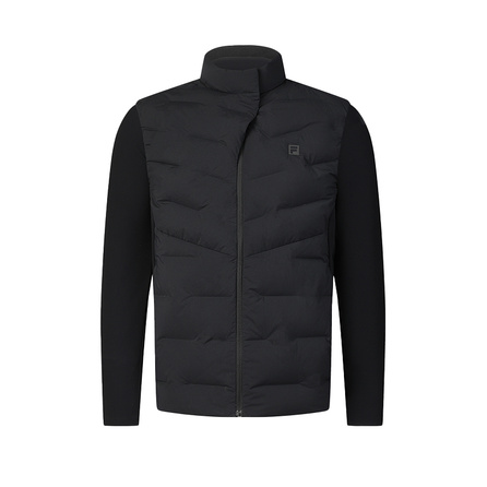 FILA Fitness Versatile Warm Long Sleeve Jacket Down Jacket Men's Deep Black