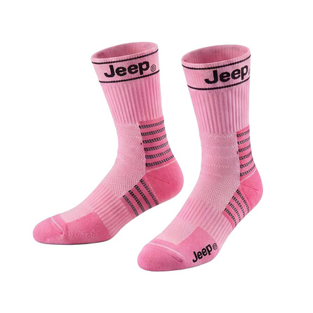 Jeep Professional Practical Sports Socks Elite Socks Comprehensive Training Socks Non-Slip Shock-Absorbing Cotton Deodorant Wear-Resistant Terry Bottom Long Socks Basketball Socks Men's