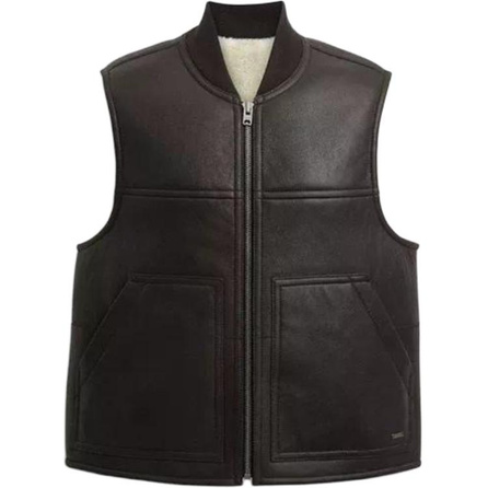 COACH FW25 Reversible Stand Collar Shearling Vest Layering Vest Men's