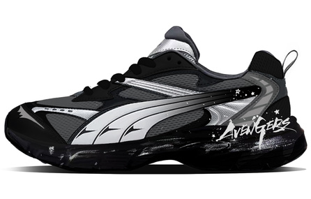 [Custom Sneakers] PUMA Morphic Graffiti Starry Sky Synthetic Leather Slim Leg Neutral Versatile Breathable Low-Top Dad Shoes Unisex Gray White Black