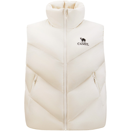 CAMEL Warm Fleece Series Outdoor Simple Comfortable Casual Versatile Sleeveless Stand Collar Down Vest Unisex