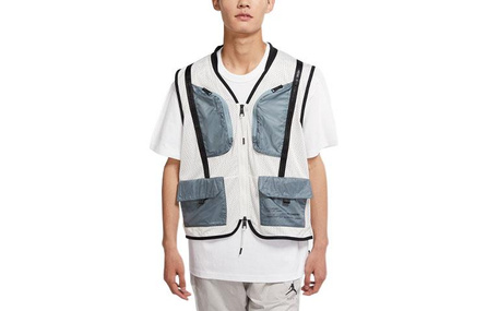 JORDAN Vests Men Gray White