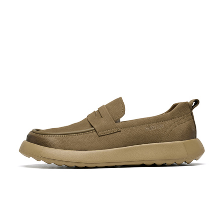 C°BANNER Cowhide Leather Lightweight Comfort Slip-On Loafers Men's Casual Men's Khaki