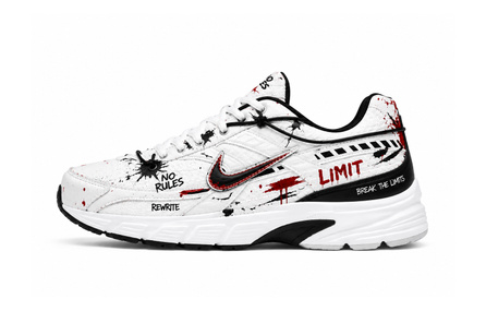 [Custom Sneakers] Nike Initiator Red Ink Comfortable Four Seasons Personalized Versatile Valentine's Gift Casual Commute Anti-Slip Wear-Resistant Breathable Low-Top Running Shoes Unisex White Red Black
