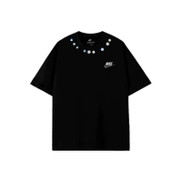 [Custom Apparel] Nike Sportswear Club Snow Loose Drop Shoulder Simple Trendy Fresh Accent American Casual T-Shirt Unisex черное