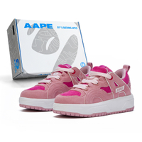 Aape Ape Head Vintage Ape Face Logo Camo American Street Skateboard Hip-Hop Millennium Style Casual Comfortable Fit Outdoor Sports Basketball Gift Box Cushioning Wear-Resistant Breathable Low-Top Skate Shoes Unisex розовый
