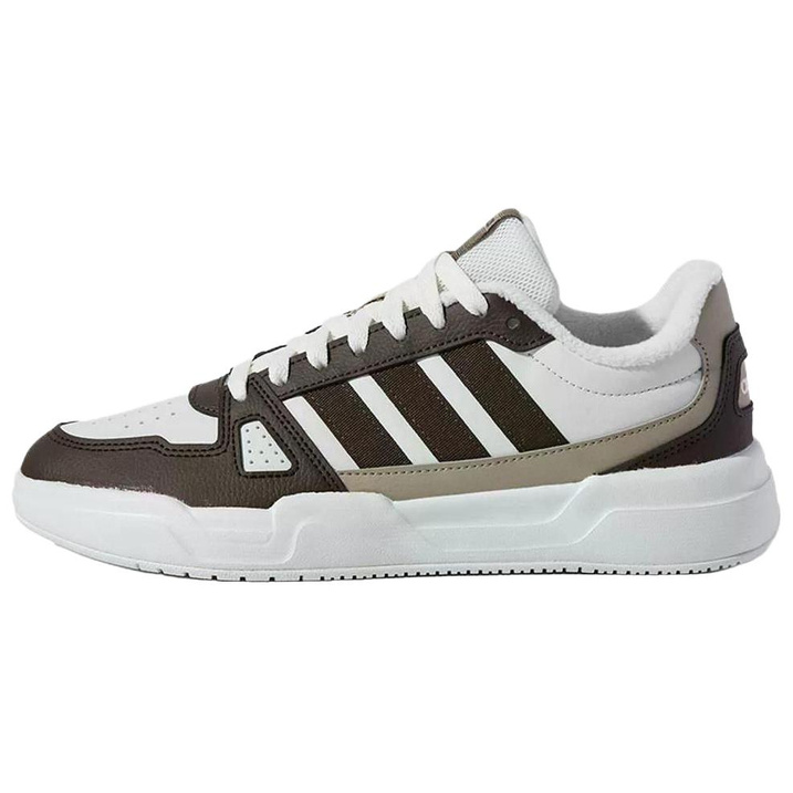 adidas LITE BALLER Synthetic Leather Comfortable Versatile Wear-Resistant Low-Top Skate Shoes Unisex White Brown