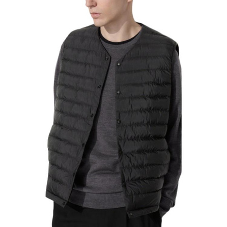 UNIQLO Solid Color Round Neck Sleeveless Vest Men's Black