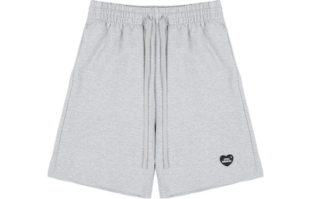 CLIMAX VISION Love Series Embroidery Label Basic Drawstring Loose Fit American College Retro Sport 5-Point Casual Shorts Unisex