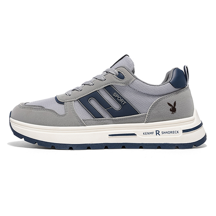 Playboy City Commute Lightweight Hiking Niche Design American Retro Trendy Premium Mesh Breathable Deodorant Refreshing Sports Daily Fashion Versatile Thick Sole Height-Boosting Wear-Resistant Lightweight Anti-Slip Low-Top Lifestyle Casual Shoes Men's