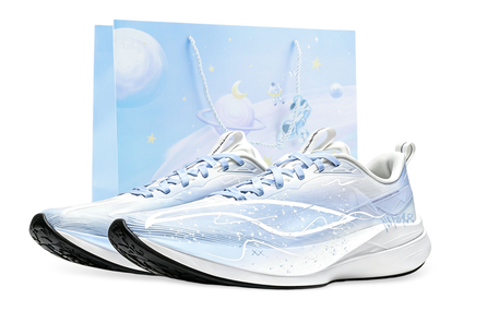 [Custom Sneakers] Li-Ning Chitu 9 PRO Nuts Otaru Gift Bag Hand-Painted Premium Feel Sports Graffiti Physical Test Versatile Low-Top Running Shoes Men's White Blue