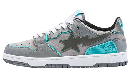 A BATHING APE SK8 STA Stylish Skateboarding Shoes Men's Gray