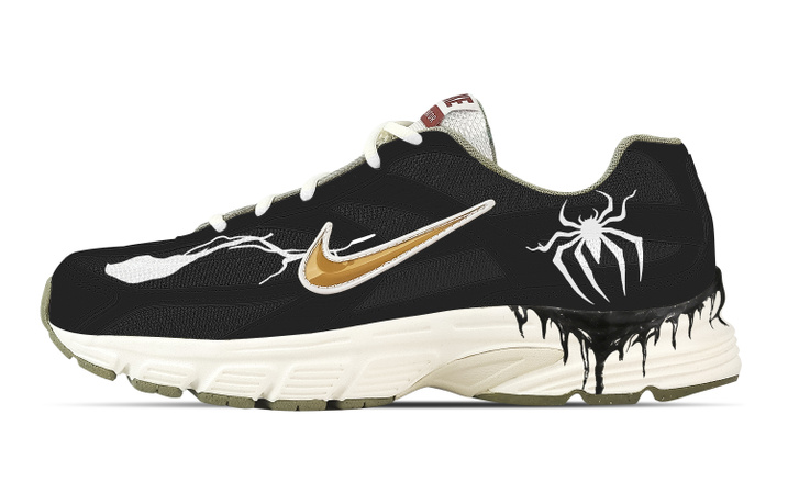Custom SneakersNike Initiator Venom Dark Graffiti Spider Trendy Versatile Supportive Breathable Low-Top Casual Running Shoes Men's Black
