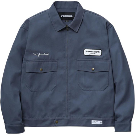 NEIGHBORHOOD SS26 Flap Pocket Zipper Embroidery Logo Design Long Sleeve Jacket Coat Unisex