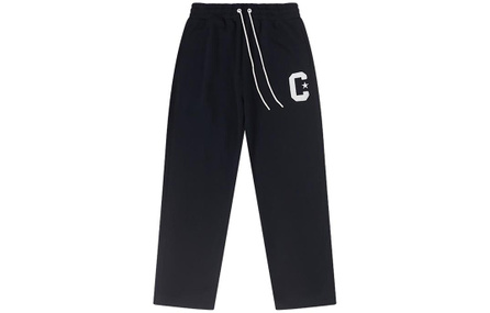 Converse Solid Color Mid-Rise Lace-Up Casual Pants Men's Black