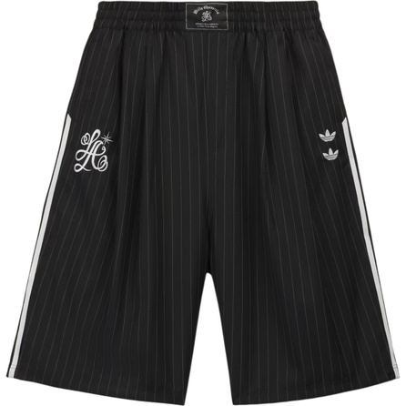 adidas Originals × Willy Chavarria PINSTRIPE LONG SHORT Pinstripe Woven Elastic Waist Tie Casual Shorts Unisex