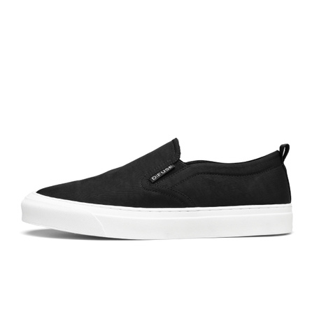 D:FUSE SCANDINAVIA Trendy Simple Classic Breathable Low-Top Canvas Shoes Men's Black