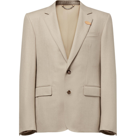 LOUIS VUITTON Trunk SS26 Velvet Single-Breasted Long-Sleeve Solid Color Pick Stitch Detail Flap Pocket Suit Jacket Men's